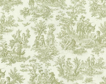 Waverly Charmed Life Tarragon Green Toile Home Decorating Fabric By The Yard