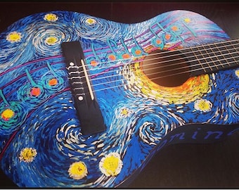 OOAK Custom Painted Ukulele or Guitar by JENLO