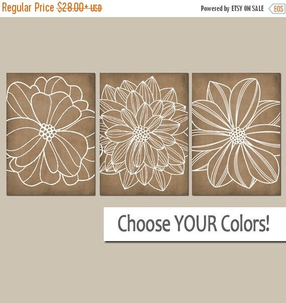 WALL ART Canvas or Prints Brown Beige Bathroom by TRMdesign