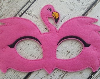 Pink Flamingo Felt Mask - Party Favors * Birthday Parties * Dress Up * Halloween * Playtime * Flamingo Mask