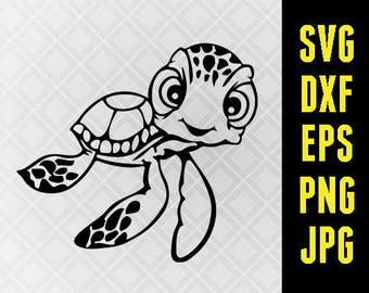 Nemo SVG Iron On Decal Cutting File / Clipart in Svg, Eps, Dxf, Png Jpeg for Cricut & Silhouette Mickey Mouse Baby Squirt Crush Finding Nemo