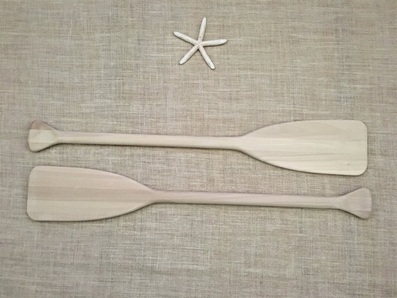 3-pack unfinished wood boat paddle 12 inch wood oar cutout