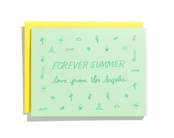 Forever Summer - Letterpress Love Card - CL237