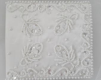 Vintage Bridal / Special Occasion White Satin Clutch Wallet