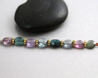 Blue Tourmaline Beads - Lavender Tourmaline - Tourmaline Beads - 6mm Ovals