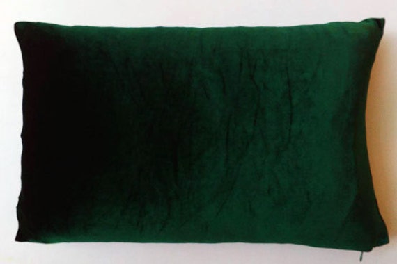 Dark Green Velvet Pillow Lumbar pillow long pillow Long