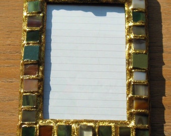 Stained Glass Glitter Picture Frame (holds a 4 x 6 photograph)