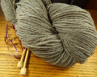 Handspun Romedale Wool Yarn. Natural color!