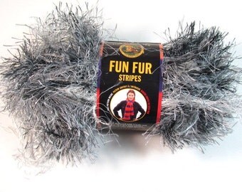 Fun Fur Yarn Stripes Night Sky