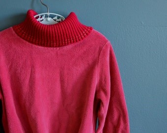 Vintage Girl's 1980s Dark Pink Velour Shirt - Size 5T 6