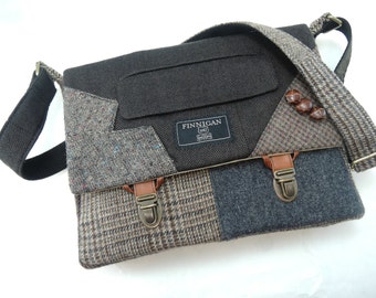 Women's iPad bag Messenger Bag mens iPad Messsenger bag iPad Sleeve iPad Case Womens messenger Bag Eco Friendly Recycled Suit Coat