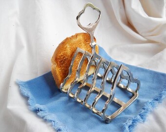 Antique Victorian silver plated toast rack