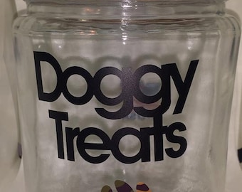 Dog Treat Jar Doggy Treats Camo Paw Print Ready To Ship