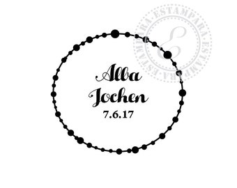 Custom wedding stamp . Personalisierbarer Hochzeitsstempel, Stempel Hochzeit . Sello boda personalizado con tus datos.