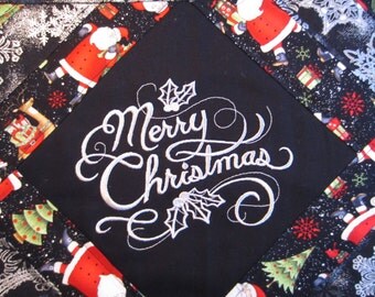 Embroidered Christmas TAble Runner, HOliday Table Runner, Christmas, Merry Christmas, Hostess Gift, Holidays