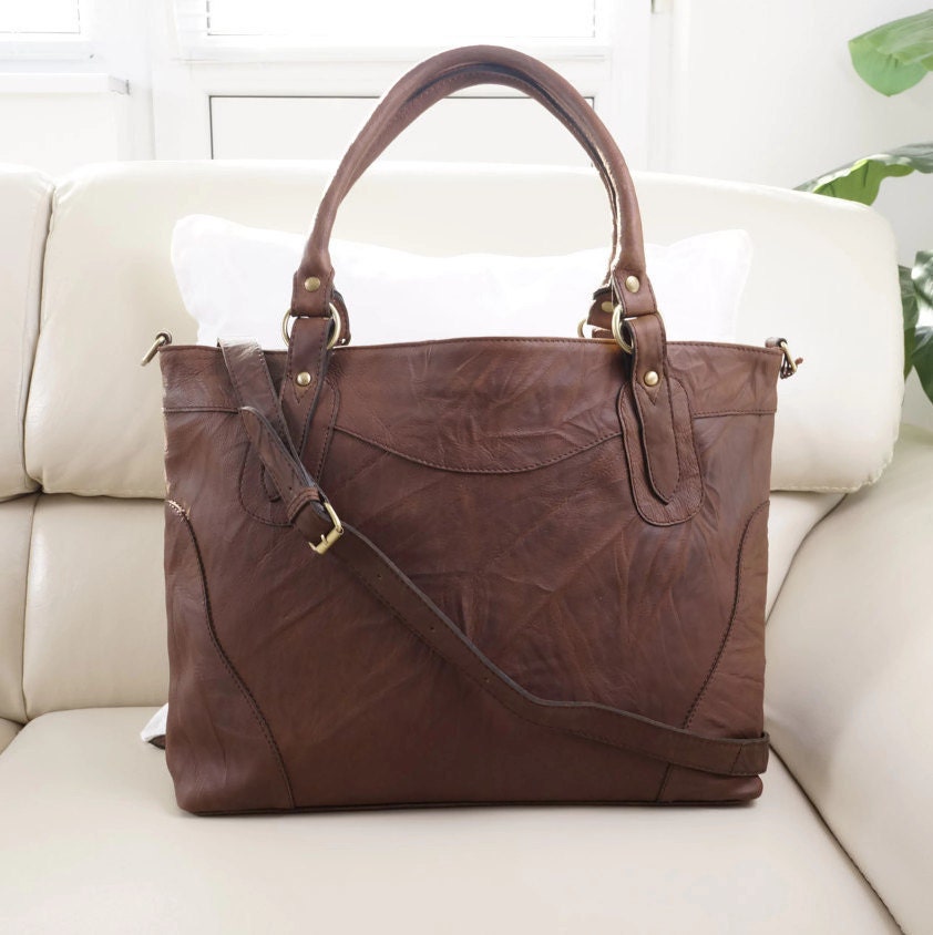 Leather tote Leather shopper Leather Handbag Leather