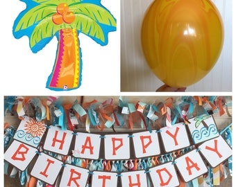 Moana Birthday Decorations - 37" Palm Tree Balloon - Moana Birthday - Palm Tree - Foil Balloon - Tropical Party Balloon