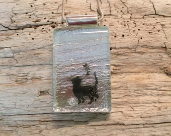 Dichroic glass, dichroic glass jewelry, fused glass, Dichroic Glass Pendant, Fused Glass Jewelry, Fused Dichroic Necklace, glass jewelry