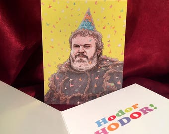 HODOR Game of Thrones BIRTHDAY CARD