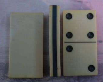 3 Dominos from the 1930s made of Celluloid