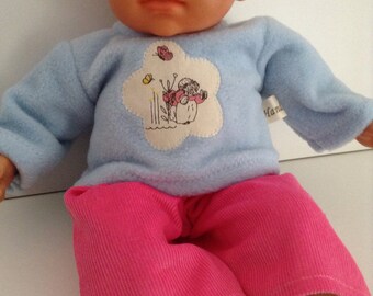 Dolls Clothes 14 to 15 inch (36 - 38 cm) Top & Trousers To fit Corolle Mon Bebe Classique, My First Baby Annabell, Bitty Baby, Berengeur etc