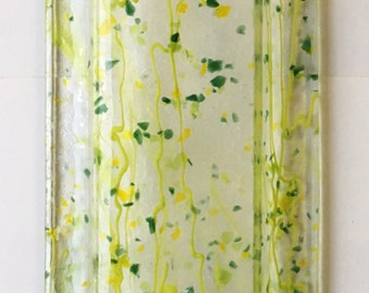 Med-Large Fused Glass Wall Vase