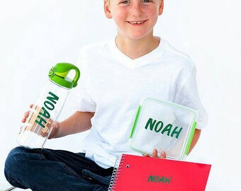 1" Name Decals - Back to School - Name Labels - School Supplies - Personalized School Supply Labels - Kids Name Labels - Water Bottle Labels