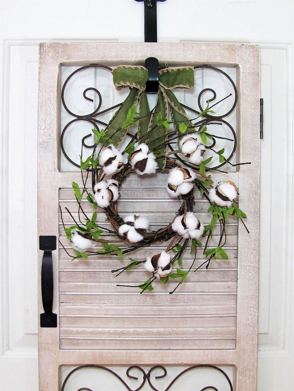Mini Window Wreath - Spring Mini Wreath - Mini Farmhouse Wreath - Easter Wreath - Mini Cotton Boll Wreath - Summer Wreaths - Home Decor