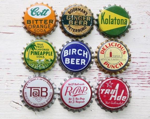 Vintage Metal Bottle Caps Cork Lined Unused Soda Pop Bottle