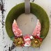 Retro Santa Christmas wreath