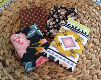 READY TO SHIP Birth Control Case -Pill Sleeve- Pill Cover Accessory - Pill Cozy - Corduroy Floral, Aztec Pink - Descreet for Your Bag