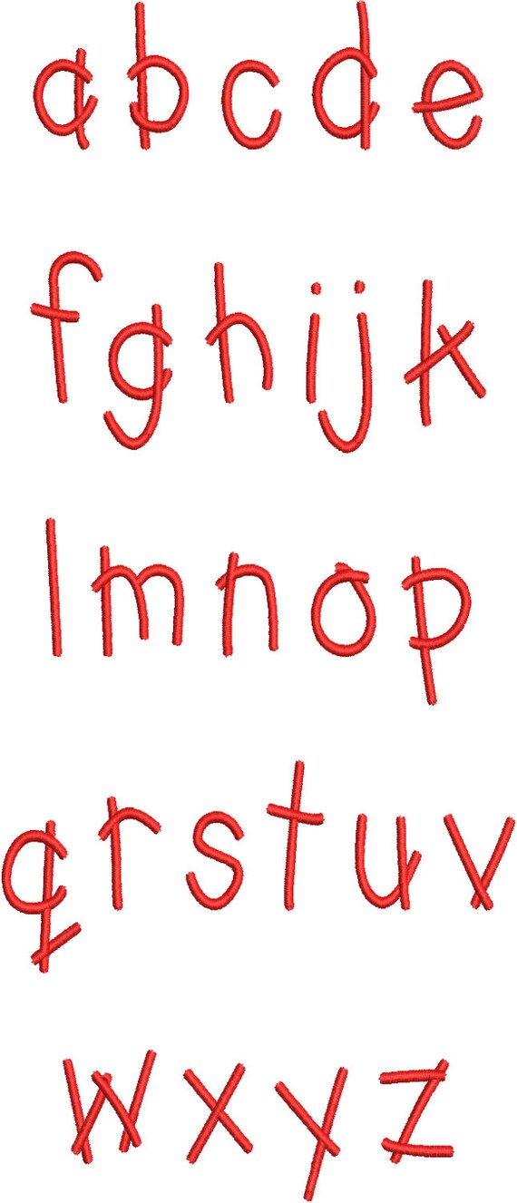 Scribbles Childish Handwriting Machine Embroidery Font from ...