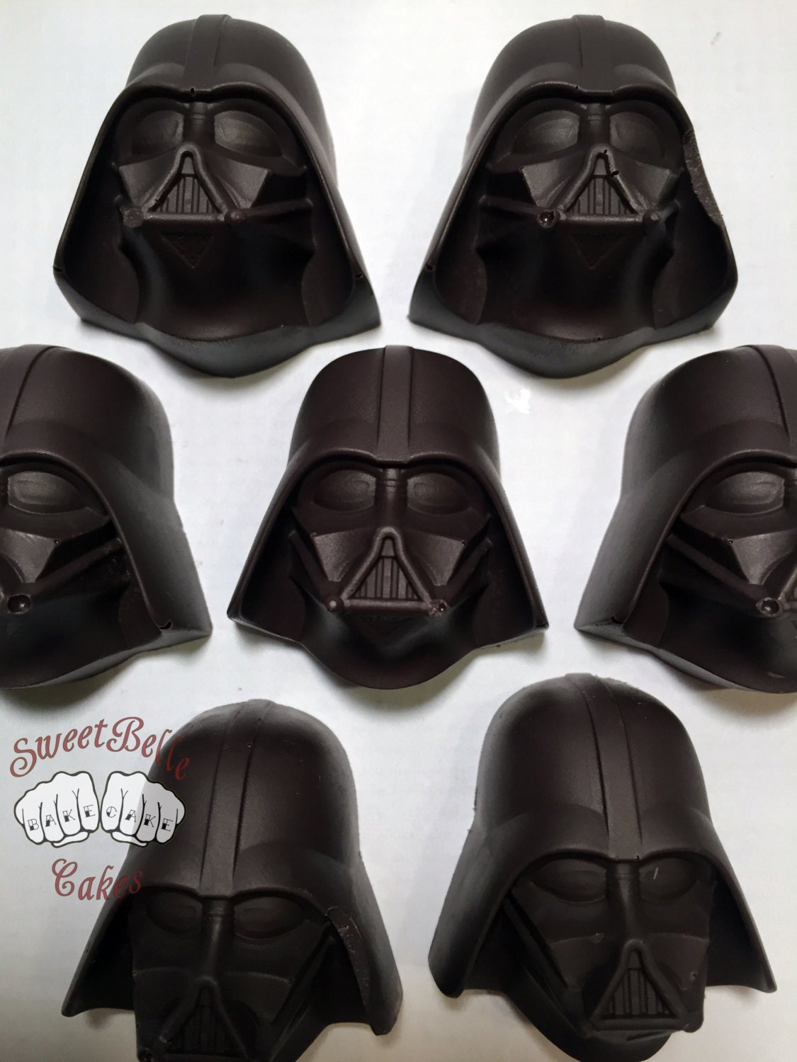 Darth Vader Chocolates. One dozen solid vanilla chocolates.