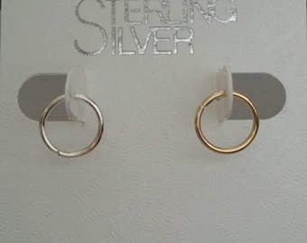 14 kt gold hoop nose ring earrings silver 18 gauge nose ring gold jewelry body jewelry nose stud solid gold jewelry beach jewelry gold ring