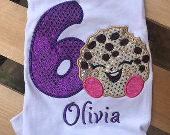 Shopkins, cookie shopkins, birthday, shopkins birthday, cookie birthday, birthday shirt, shopkins birthday shirt, shopkins cookie shirt