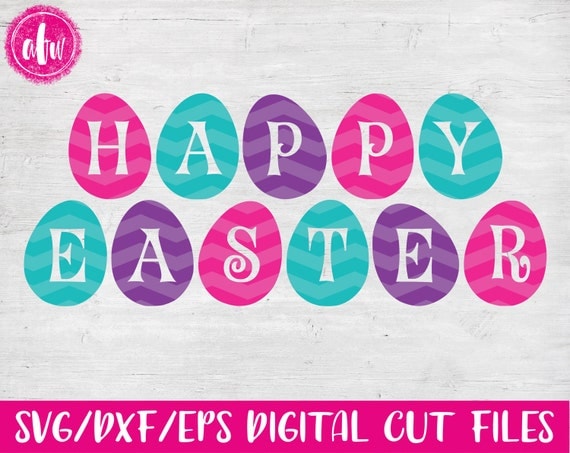 Download Happy Easter Eggs SVG DXF EPS Cut Files Vector