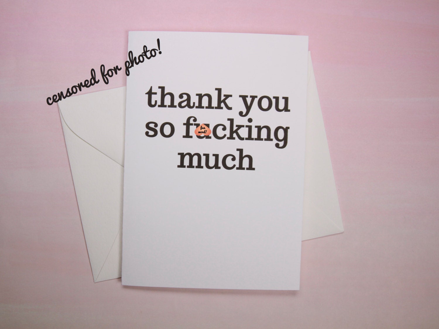 Thank You Card Thanks So Much Card Funny Card Thank
