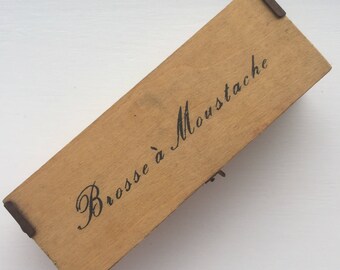 Vintage Boxed Men's French Moustache Grooming Set