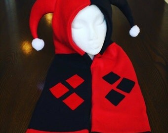 Harley Quinn Costume Joker Hat Cosplay DC Comics Character HQ Inspired Scoodie Gotham Suicide Squad Harley Quinn Cosplay Rave Costume
