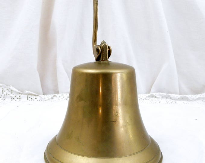 Large Vintage French Reproduction Bronze Bell Engraved " Bretagne "=" Brittany ", Sailing Boat Bell, Wall Hanging Front Door Bell, France, Large Vintage French Reproduction Bronze Bell Engraved " Bretagne "=" Brittany ", Sailing Boat Bell, Wall Hanging Front Door Bell, France,