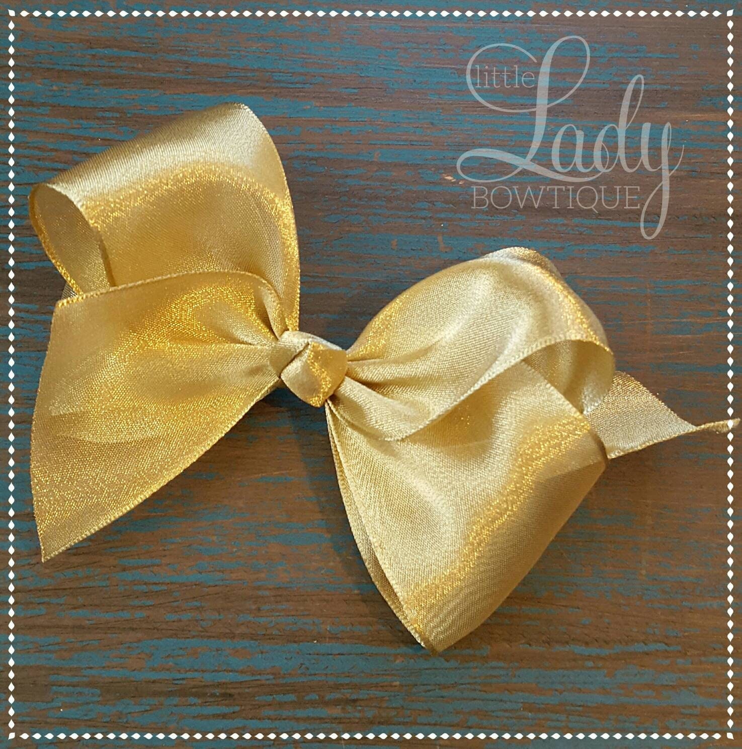 Gold Hair Bow Choose Your Size 45 Or 6 By Littleladybowtique77