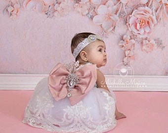 Pageant Dress | Flower Girl Dress | Wedding Dress | Bridal Dress | Easter Dress | Lace Dress | White Dress | Toddler Dress | silver sequin