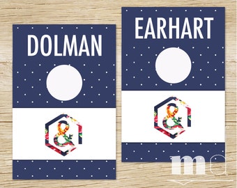 Clothing Rack Hanging Dividers, Agnes & Dora Style Name Divider for Clothes Racks, Agnes and Dora Polka Dot Hanger Tags INSTANT DOWNLOAD