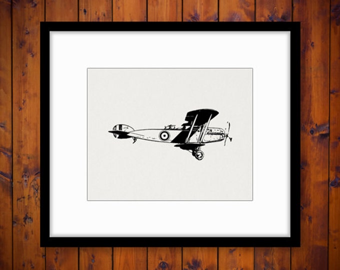 Digital Graphic Antique Airplane Printable Plane Download Image Vintage Clip Art Jpg Png Eps HQ 300dpi No.129