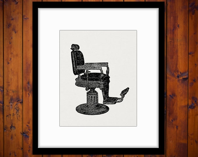 Digital Graphic Antique Barbers Chair Printable Download Image Illustration Vintage Clip Art Jpg Png Eps HQ 300dpi No.2143