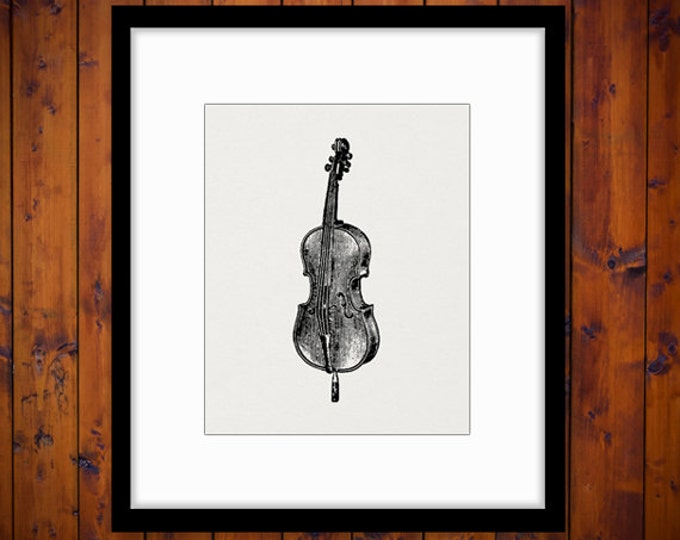 Printable Digital Violin Cello Image Music Download Illustration Graphic Antique Clip Art Jpg Png HQ Jpg Png HQ 300dpi No.1171