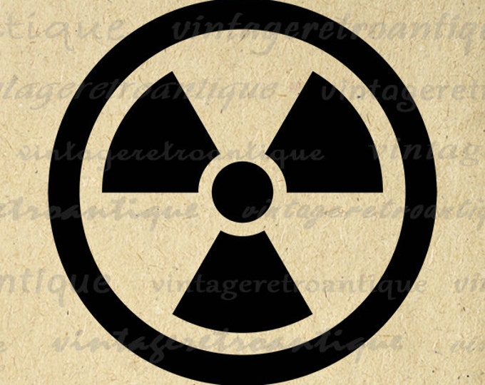 Nuclear Symbol Digital Image Download Printable Graphic Artwork Vintage Clip Art Jpg Png Eps HQ 300dpi No.3989