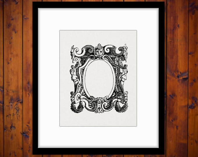 Printable Digital Ornate Classical Frame Download Graphic Image Vintage Clip Art Jpg Png Eps HQ 300dpi No.513