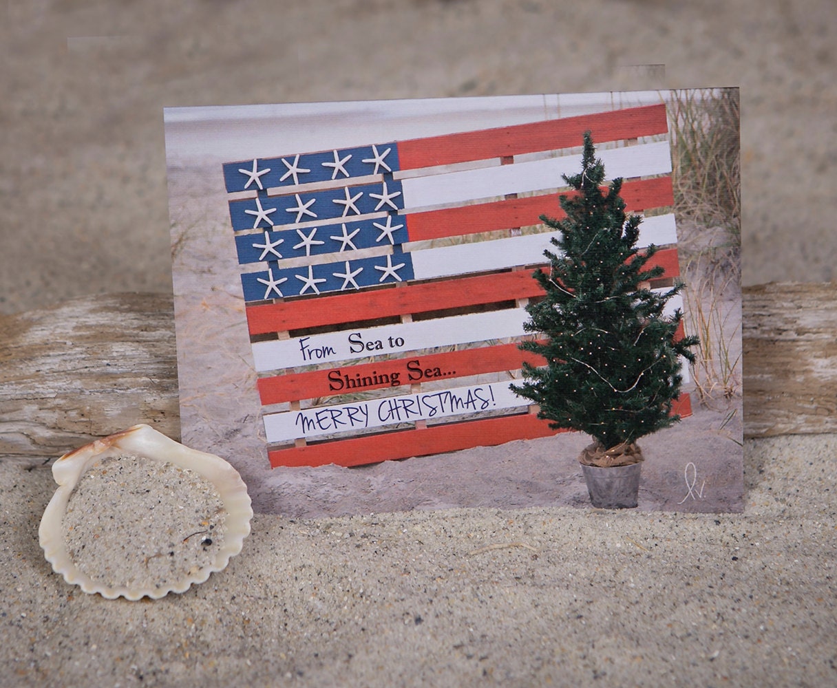 Coastal Christmas Card Nautical Christmas Card From Sea to