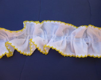 White Cotton with Yellow Accents